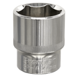 Sealey SP1227 Premier Fully Polished Socket 1/2"Sq Drive 27mm