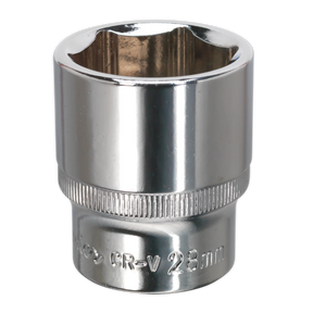 Sealey SP1228 Premier Fully Polished Socket 1/2"Sq Drive 28mm