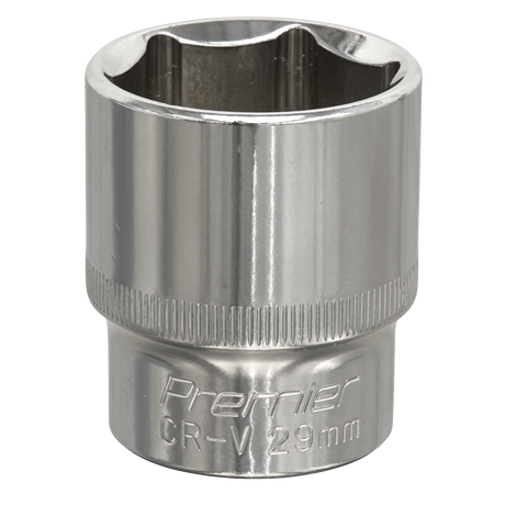 Sealey SP1229 Premier Fully Polished Socket 1/2"Sq Drive 29mm