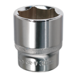 Sealey SP1230 Premier Fully Polished Socket 1/2"Sq Drive 30mm