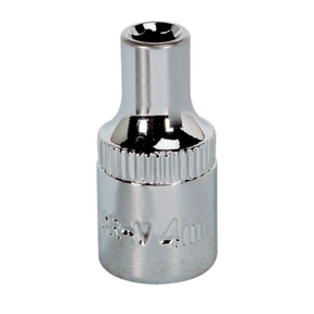 Sealey SP1404 Premier Fully Polished Socket 1/4"Sq Drive 4mm