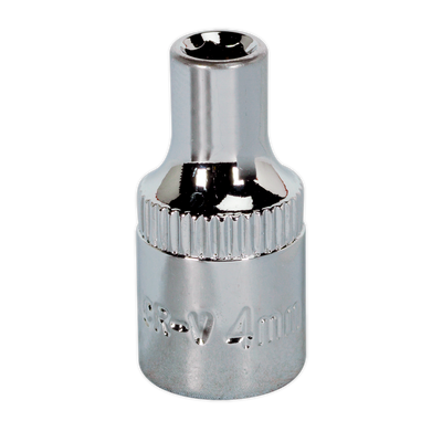 Sealey SP1404 Premier Fully Polished Socket 1/4"Sq Drive 4mm