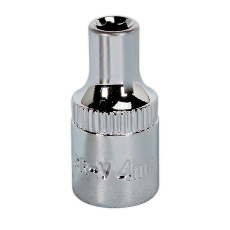 Sealey SP1404 Premier Fully Polished Socket 1/4"Sq Drive 4mm