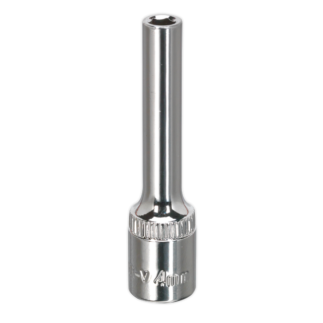 Sealey SP1404D Premier Fully Polished Deep Socket 1/4"Sq Drive 4mm