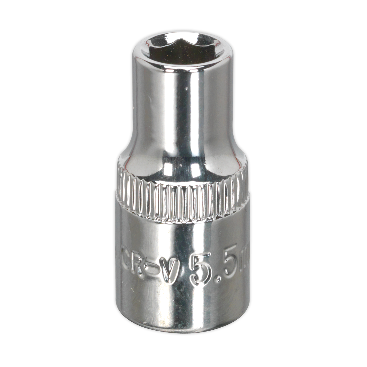Sealey SP14055 Premier Fully Polished Socket 1/4"Sq Drive 5.5mm
