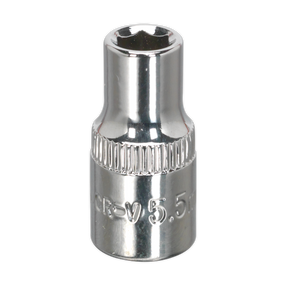 Sealey SP14055 Premier Fully Polished Socket 1/4"Sq Drive 5.5mm
