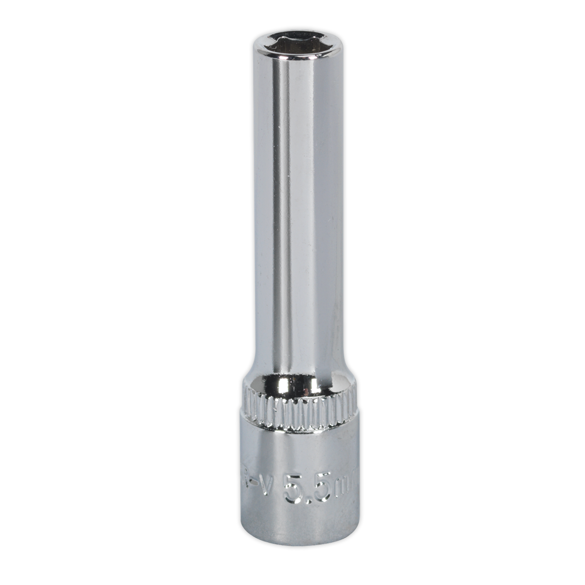 Sealey SP14055D Premier Fully Polished Deep Socket 1/4"Sq Drive 5.5mm