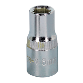 Sealey SP1406 Premier Fully Polished Socket 1/4"Sq Drive 6mm