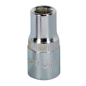 Sealey SP1406 Premier Fully Polished Socket 1/4"Sq Drive 6mm