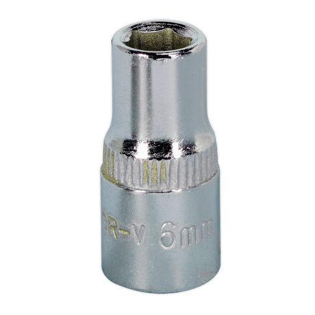Sealey SP1406 Premier Fully Polished Socket 1/4"Sq Drive 6mm