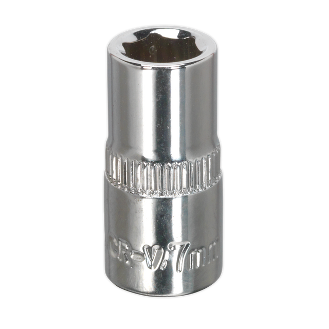 Sealey SP1407 Premier Fully Polished Socket 1/4"Sq Drive 7mm