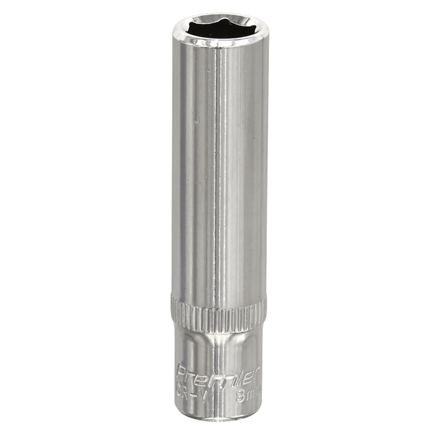 Sealey SP1408D Premier Fully Polished Deep Socket 1/4"Sq Drive 8mm