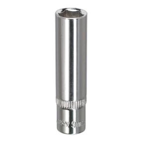 Sealey SP1409D Premier Fully Polished Deep Socket 1/4"Sq Drive 9mm