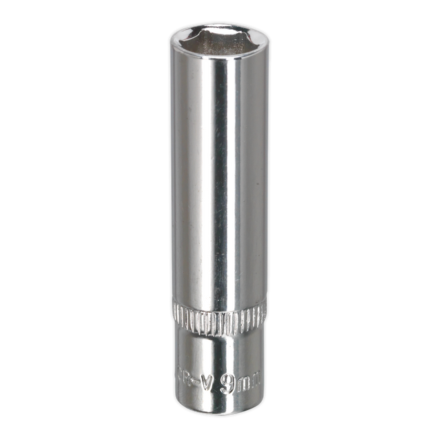 Sealey SP1409D Premier Fully Polished Deep Socket 1/4"Sq Drive 9mm
