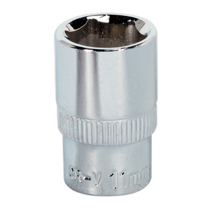 Sealey SP1411 Premier Fully Polished Socket 1/4"Sq Drive 11mm