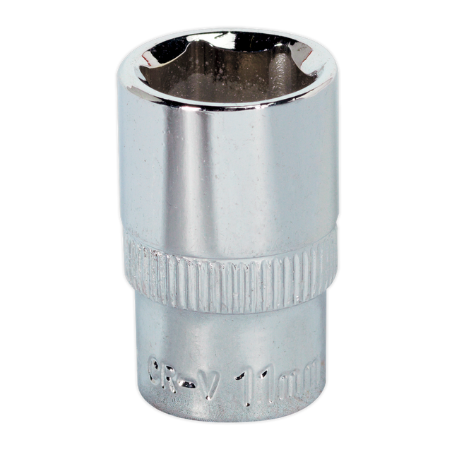 Sealey SP1411 Premier Fully Polished Socket 1/4"Sq Drive 11mm