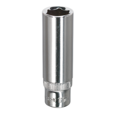 Sealey SP1411D Premier Fully Polished Deep Socket 1/4"Sq Drive 11mm