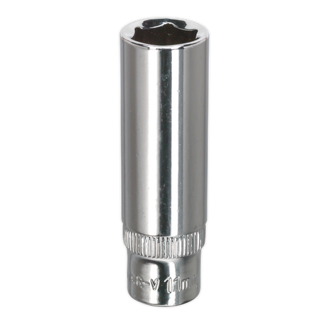 Sealey SP1411D Premier Fully Polished Deep Socket 1/4"Sq Drive 11mm