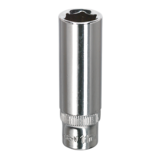 Sealey SP1411D Premier Fully Polished Deep Socket 1/4"Sq Drive 11mm