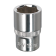 Sealey SP1412 Premier Fully Polished Socket 1/4"Sq Drive 12mm