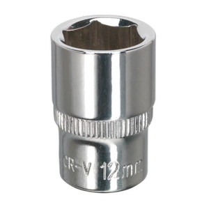 Sealey SP1412 Premier Fully Polished Socket 1/4"Sq Drive 12mm