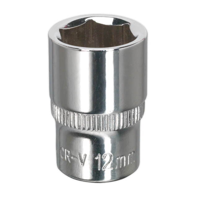 Sealey SP1412 Premier Fully Polished Socket 1/4"Sq Drive 12mm