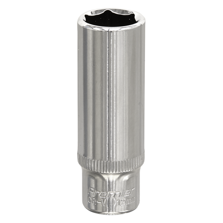 Sealey SP1412D Premier Fully Polished Deep Socket 1/4"Sq Drive 12mm