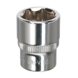 Sealey SP1414 Premier Fully Polished Socket 1/4"Sq Drive 14mm