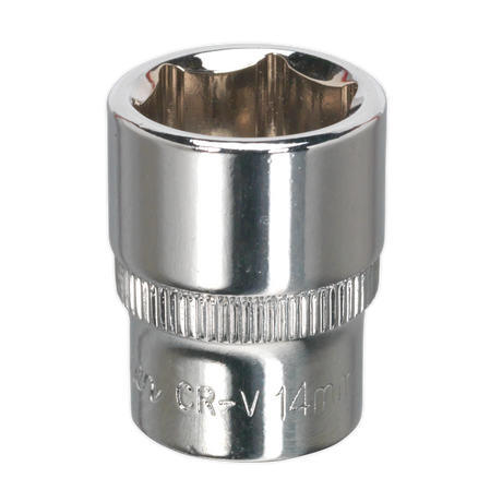 Sealey SP1414 Premier Fully Polished Socket 1/4"Sq Drive 14mm