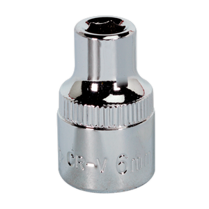 Sealey SP3806 Premier Fully Polished Socket 3/8"Sq Drive 6mm