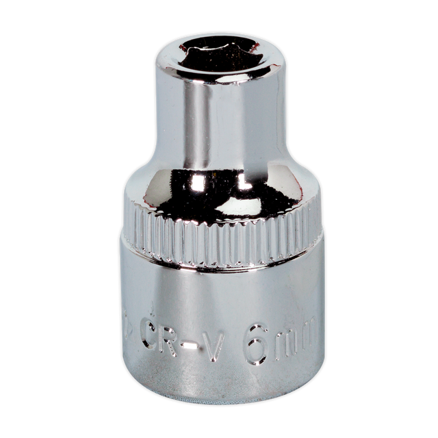 Sealey SP3806 Premier Fully Polished Socket 3/8"Sq Drive 6mm