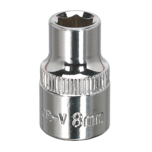 Sealey SP3808 Premier Fully Polished Socket 3/8"Sq Drive 8mm