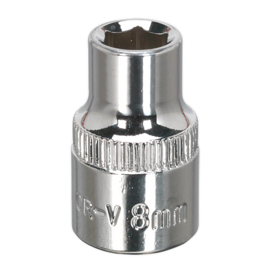Sealey SP3808 Premier Fully Polished Socket 3/8"Sq Drive 8mm