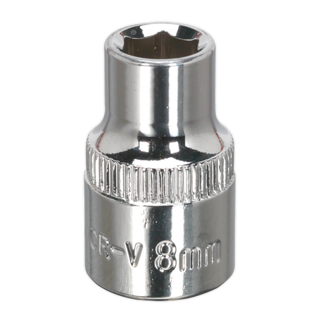 Sealey SP3808 Premier Fully Polished Socket 3/8"Sq Drive 8mm