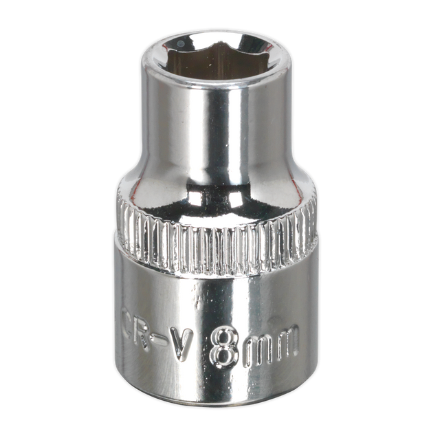 Sealey SP3808 Premier Fully Polished Socket 3/8"Sq Drive 8mm