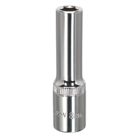 Sealey SP3808D Premier Fully Polished Deep Socket 3/8"Sq Drive 8mm