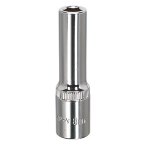 Sealey SP3808D Premier Fully Polished Deep Socket 3/8"Sq Drive 8mm