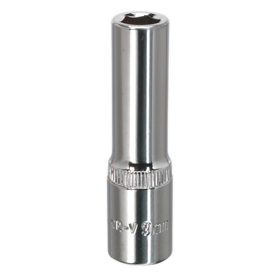 Sealey SP3809D Premier Fully Polished Deep Socket 3/8"Sq Drive 9mm
