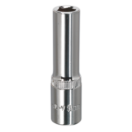 Sealey SP3809D Premier Fully Polished Deep Socket 3/8"Sq Drive 9mm