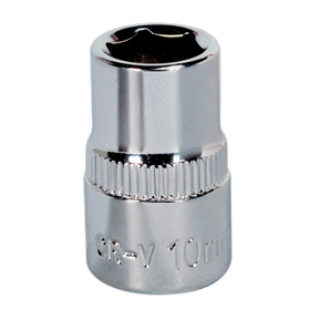 Sealey SP3810 Premier Fully Polished Socket 3/8"Sq Drive 10mm