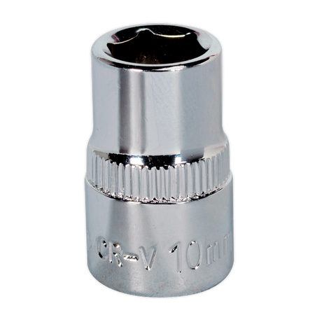 Sealey SP3810 Premier Fully Polished Socket 3/8"Sq Drive 10mm