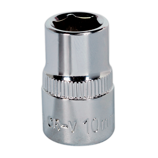Sealey SP3810 Premier Fully Polished Socket 3/8"Sq Drive 10mm