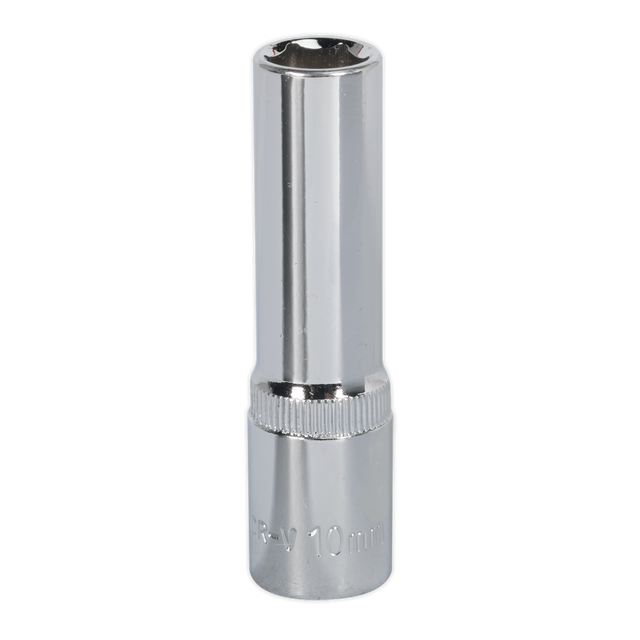 Sealey SP3810D Premier Fully Polished Deep Socket 3/8"Sq Drive 10mm