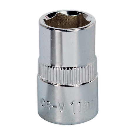 Sealey SP3811 Premier Fully Polished Socket 3/8"Sq Drive 11mm