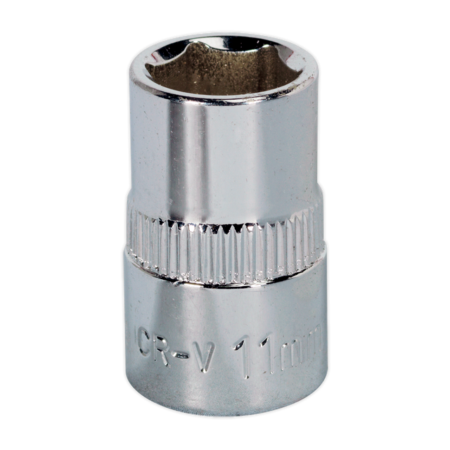 Sealey SP3811 Premier Fully Polished Socket 3/8"Sq Drive 11mm