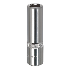 Sealey SP3811D Premier Fully Polished Deep Socket 3/8"Sq Drive 11mm