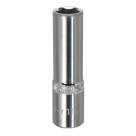 Sealey SP3811D Premier Fully Polished Deep Socket 3/8"Sq Drive 11mm