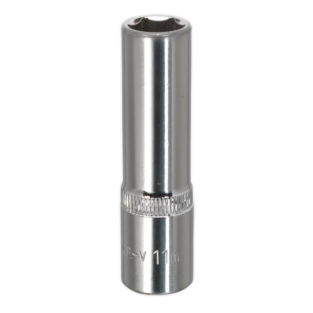 Sealey SP3811D Premier Fully Polished Deep Socket 3/8"Sq Drive 11mm
