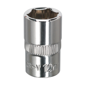 Sealey SP3812 Premier Fully Polished Socket 3/8"Sq Drive 12mm