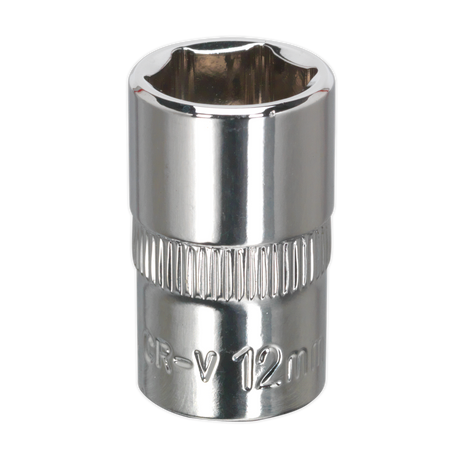 Sealey SP3812 Premier Fully Polished Socket 3/8"Sq Drive 12mm